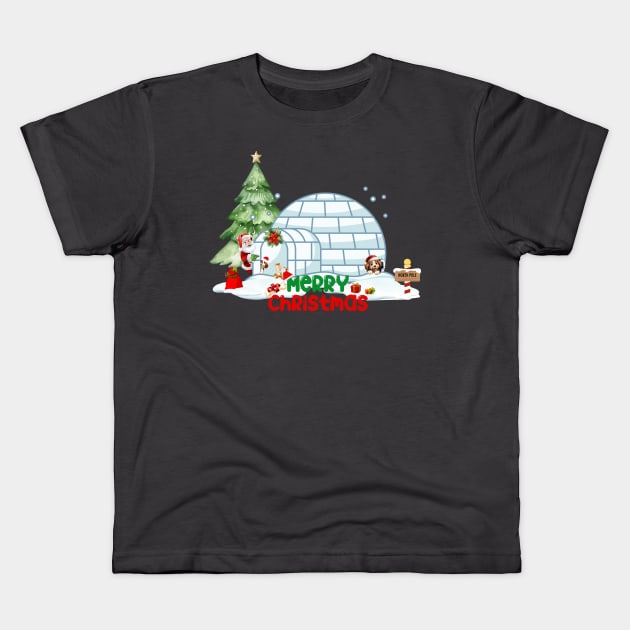 Wish from North pole to you-Merry christmas Kids T-Shirt by TextureMerch